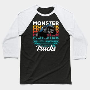 Monster Trucks Vintage 4x4 Baseball T-Shirt